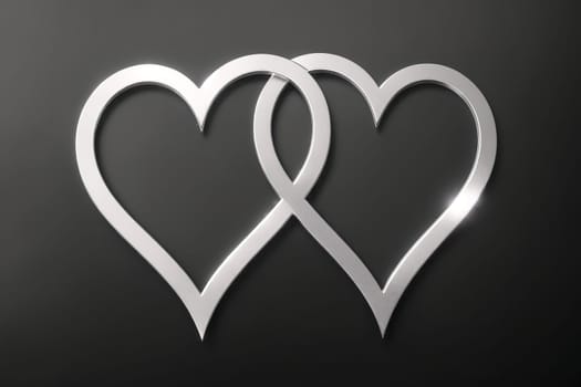 The image is a heart symbol made of two interconnected hearts, one on top of the other.