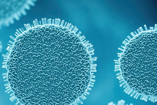 The image depicts a group of microorganisms, including bacteria, viruses, and other microorganisms, arranged in a circular pattern.
