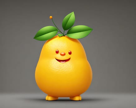 The image is a cartoon lemon with a smiling face and a leaf on its head.