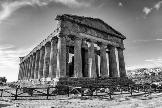The famous Temple of Concordia in the Valley of Temples near Agrigento, Sicily, Italy