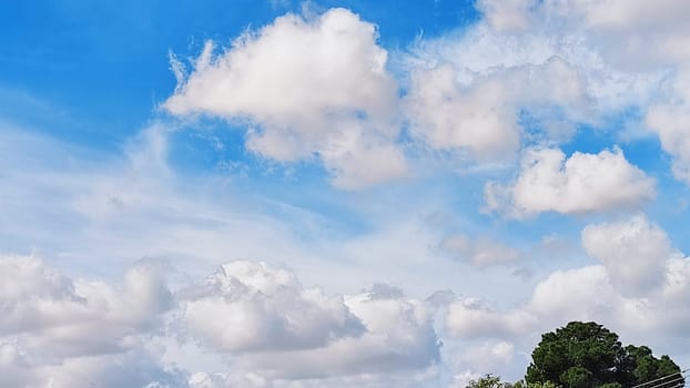 Blue light sky nature white clouds whether background . High quality photo
