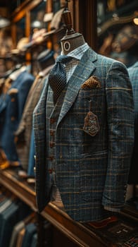 Tailored Suit Studio Sews Professionalism in Business of Custom Attire, Measuring tapes and suit fabrics sew a narrative of professionalism and elegance in the tailored suit studio business.