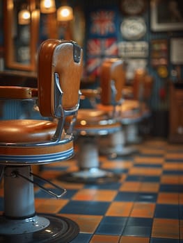 Barbershop Clippers Carve Trends in Business of Men's Styling, Barber poles and leather chairs carve a story of style trends and grooming in the barbershop business.