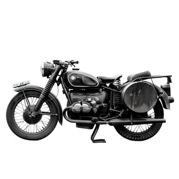 Vintage classic motorcycle isolated ai generated photo