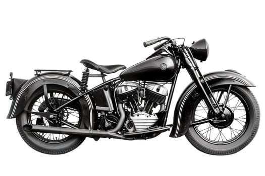 Vintage classic motorcycle isolated ai generated photo