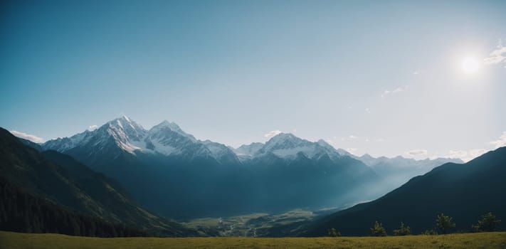 Scenic image of a vast mountain range.