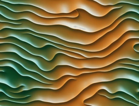 The image is a seamless pattern of wavy lines in shades of brown and green. - seamless and tileable