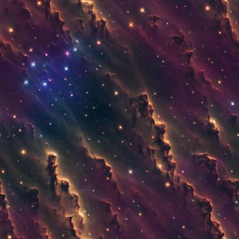 The image is a stunning view of the night sky with stars and constellations visible in the background. - seamless and tileable