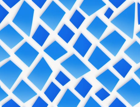 The image is a blue and white mosaic pattern with irregularly shaped tiles. - seamless and tileable