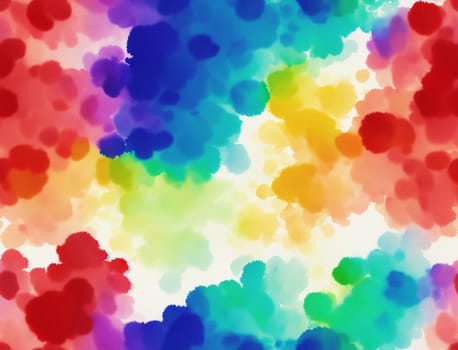 The image is a colorful, abstract seamless pattern made up of swirling clouds in shades of pink, blue, and yellow. - seamless and tileable