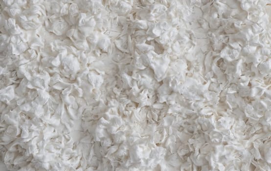 Close-up of white wool texture for background. Abstract background and texture