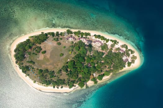 Beautiful sandy beach on a tropical island. Putipot island, Philippines.