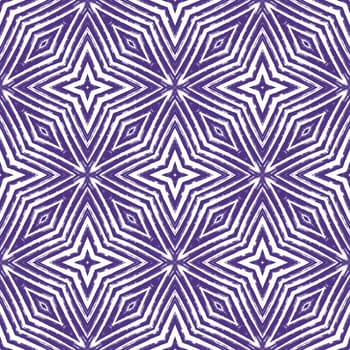Medallion seamless pattern. Purple symmetrical kaleidoscope background. Textile ready stylish print, swimwear fabric, wallpaper, wrapping. Watercolor medallion seamless tile.