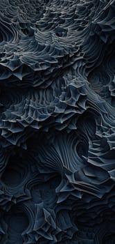 Scientific abstraction with futuristic textured tissue waves. Tech background with close-up wave bio texture. Generated AI