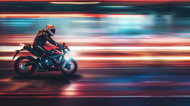 A man is riding a motorcycle in the rain.