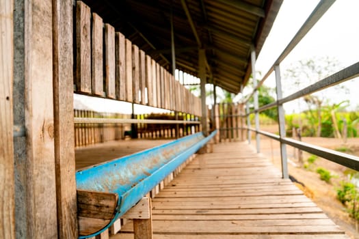 Close up to animal feeding trough for several types of animal such as sheep in farm.