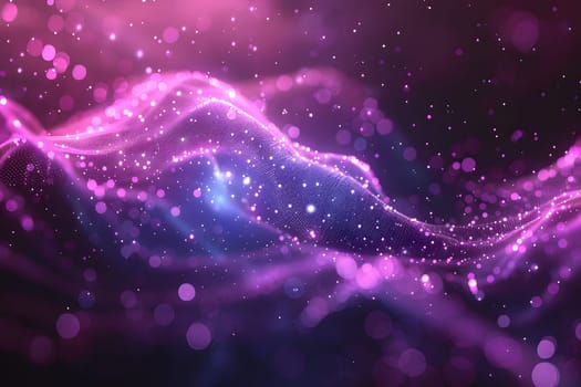 Artistic representation of technology through an abstract digital backdrop in blue and violet shades, symbolizing innovation and connectivity in the modern era.