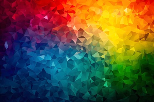 Eye-catching abstract geometric background with a vibrant rainbow spectrum. Perfect for design projects, web backgrounds, and creative visuals.