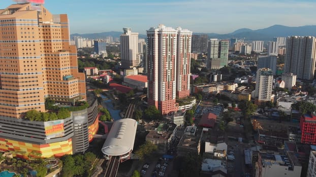 Drone view of a residential building in Kuala Lumpur. The capital of Malaysia