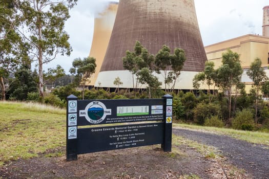 Graeme Edwards Memorial Park near Yallourn Power Station built as a memory of an employee killed at the plant. Based near the town of Yallourn, in Victoria, Australia