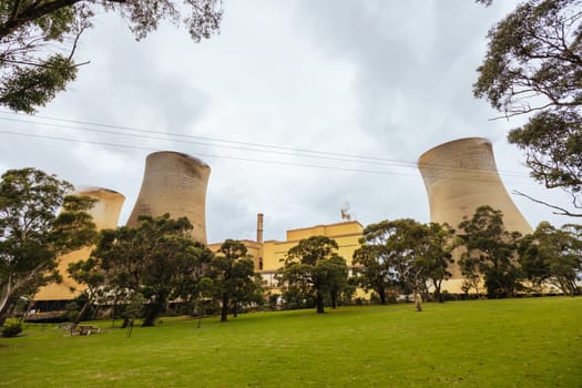 Graeme Edwards Memorial Park near Yallourn Power Station built as a memory of an employee killed at the plant. Based near the town of Yallourn, in Victoria, Australia