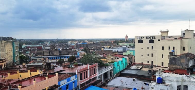 Areal view of the Streets of the city.