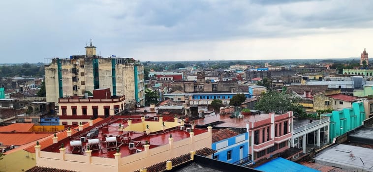 Areal view of the Streets of the city.