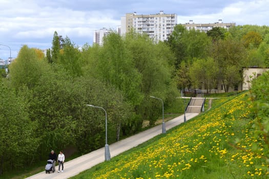 Moscow, Russia - 12 June 2021. Zelenograd is an eco-friendly area in the north-west of Moscow