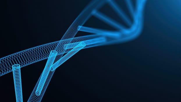 Abstract DNA helix. Computer generated 3d render