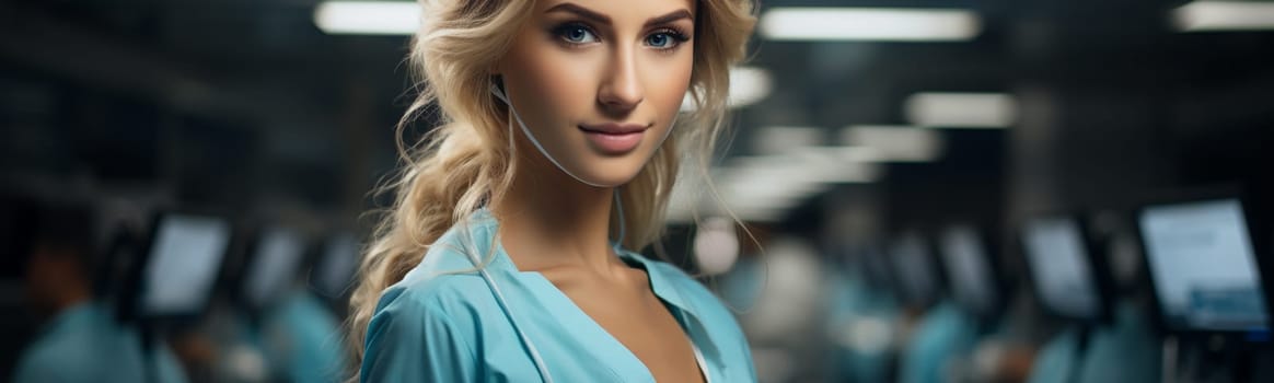 Close-up woman portrait, a beautiful girl. High quality photo