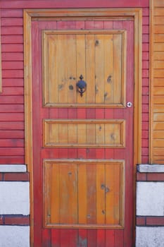 red wood door texture background,