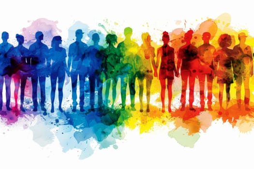 LGBTQ poster design pride month background. pride festival concepts. generative ai.