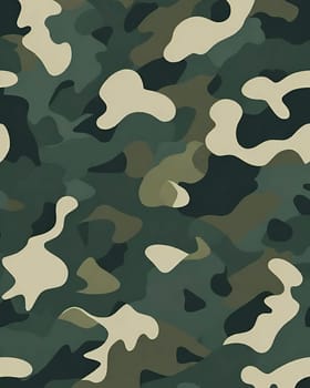 Camouflage Seamless Pattern. Classic clothing style masking camo repeat print. Green, brown, black colors. Vector illustration.Classic clothing style masking camo repeat print.