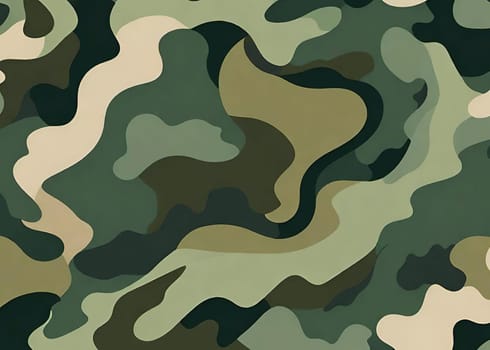 Camouflage Seamless Pattern. Classic clothing style masking camo repeat print. Green, brown, black colors. Vector illustration.Classic clothing style masking camo repeat print.