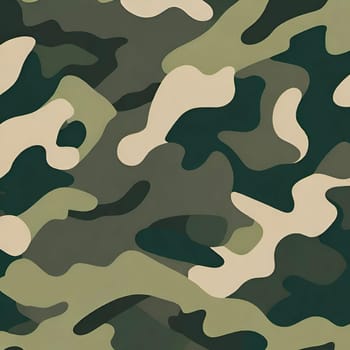 Camouflage Seamless Pattern. Classic clothing style masking camo repeat print. Green, brown, black colors. Vector illustration.Classic clothing style masking camo repeat print.