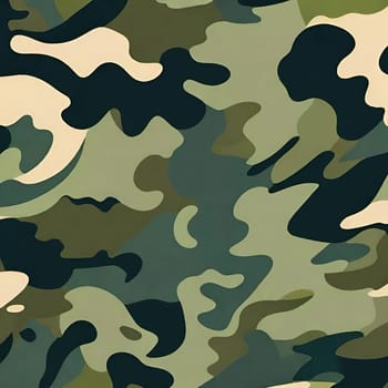 Camouflage Seamless Pattern. Classic clothing style masking camo repeat print. Green, brown, black colors. Vector illustration.Classic clothing style masking camo repeat print.