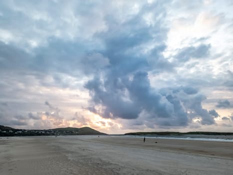 Beautiful sunset at Portnoo Narin beach in County Donegal - Ireland.