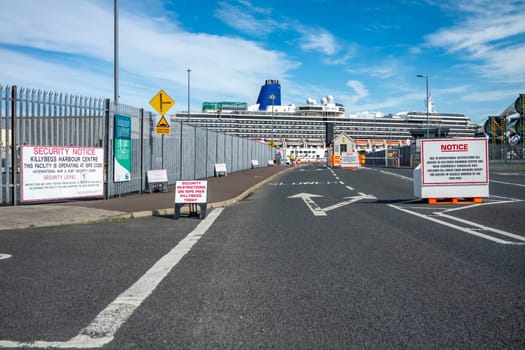 KILLYBEGS, IRELAND - MAY 16 2023: The Arcadia waiting for passengers in the harbour.