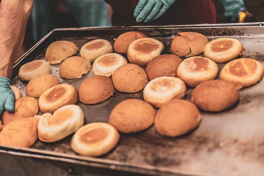 Delicious sandwiches sizzling on a hot grill, capturing the essence of quick, tasty meal preparation.