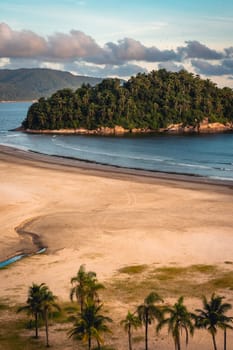 Morning at the beach of Santos, São Paulo, Brazil.