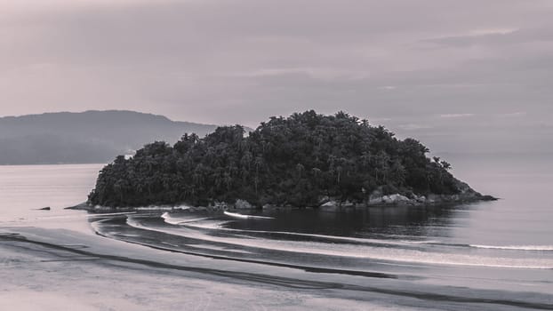Morning at the beach of Santos, São Paulo, Brazil.