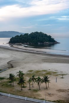 Morning at the beach of Santos, São Paulo, Brazil.