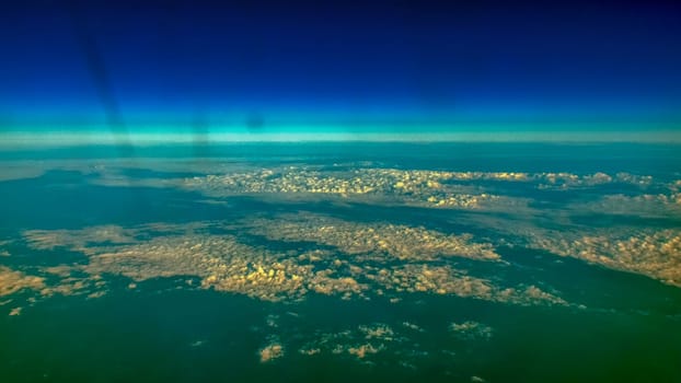 clouds over Barcelona bird's-eye view