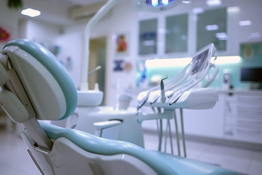 Multiple dental chairs lined up in a hospital room, ready for patients to receive dental treatment from healthcare professionals.