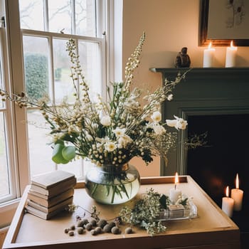 Beautiful bouquet of flowers in a vase. Floral arrangement