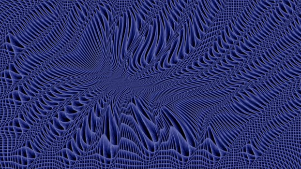 Magnetized, textured blue surface.