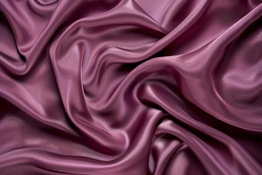 Close-up of elegant marsala silk fabric showcasing rich texture and soft folds for fashion and design backgrounds