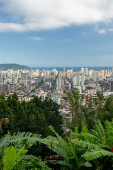 Skyline of Sao Vicente, São Paulo, Brazil. April 2 2024.