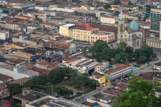 View from the north part and the harbours of Santos, SP Brazil. April 3 2024.