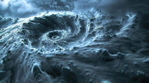 A very large wave crashing in the middle of the ocean, creating a powerful and turbulent display of natures forces.